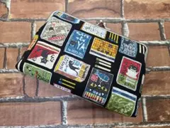 スリムな がま口ポーチ　猫マッチ　通帳 お薬手帳 母子手帳ケース