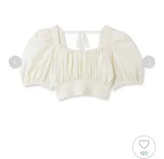 SNIDEL パフスリクロップドニットプルオーバー