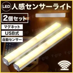 人感センサーライト センサーライト 2本セット 室内 廊下 天井 玄関 フット