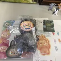 POP MART ラブブぬいぐるみ 黒色LABUBU 箱保存袋付き
