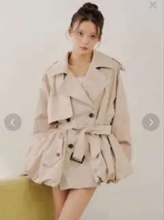 stand collar trench coat pellicule - メルカリ