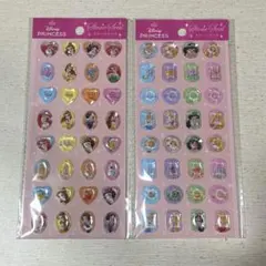 セリア ディズニープリンセス ストーンシール 2種セット