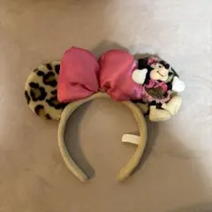 ミニーマウス ヒョウ柄カチューシャ