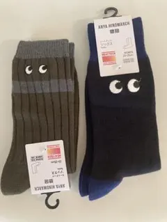 ユニクロとアニヤハインドマーチコラボヒートテックソックス　23〜25cm 2足