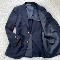 美品★ブルックスブラザーズ 紺ブレ 金ボタン 背抜き テーラードジャケット XL