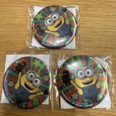 ユニバ USJ ミニオン ミニオンズ ボブ ティム 缶バッジ3つ 非売品