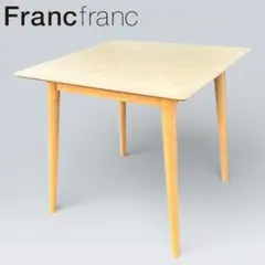 Francfranc 北欧風 コンパクト ダイニングテーブル 80cm 2人用