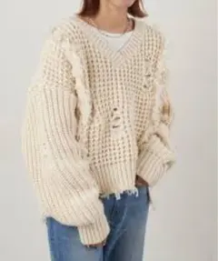 CIAOPANIC TYPY ダメージニット　アイボリーのサムネイル