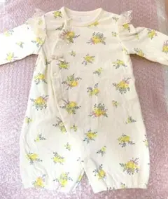 【★様　専用】 ロンパース 長袖 50-70 前開き 花柄 2wayオール