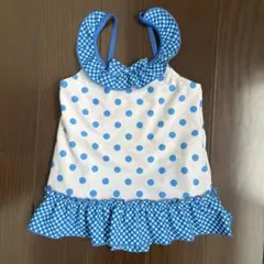 西松屋 水着 女の子 ワンピース 110cm 水玉　チェック