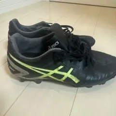 asics GELライト ブラック/イエロー スパイクシューズ