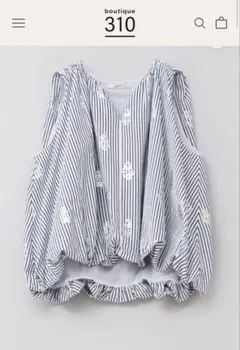 Quintessence boutique310 ストライプバルーントップのサムネイル