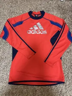 adidas 赤 長袖シャツ Sサイズ