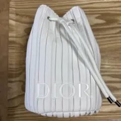 DIOR ホワイト プリーツ ポーチ　ノベルティ