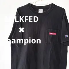 MILKFED. x Champion ポケットTシャツ ブラックのサムネイル
