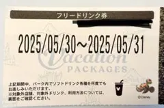 ディズニー　フリードリンク券１枚