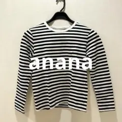 美品✨anana 長袖ボーダーカットソー free size