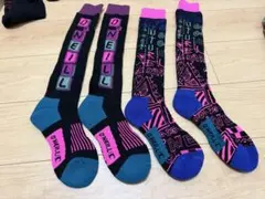 O’NEILL オニール スキーソックス 2足セット カラフルデザイン