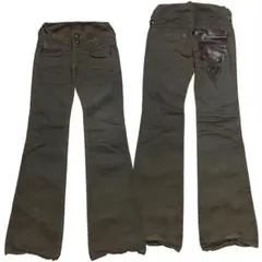 cook jeans archive leather flare pants - メルカリ
