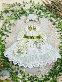 22㎝ハンドメイドドール服✴︎ミントグリーン2点set