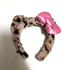 USJ ヒョウ柄ピンクリボンカチューシャ