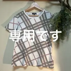 一度のみ使用　Burberry チェック柄 半袖Tシャツ サイズ2 美品