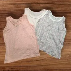 ★タンクトップ肌着3枚セット 130 女の子　西松屋　★