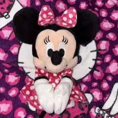 ディズニー ミニーマウス ハンドパペット ぬいぐるみ 水玉模様 ドット