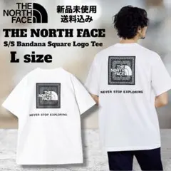 THE NORTH FACE バンダナスクエアロゴ Tシャツ Lサイズ 新品