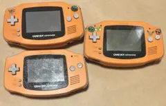 【ジャンク】任天堂 ゲームボーイアドバンス 本体 オレンジ　3台　【状態悪】
