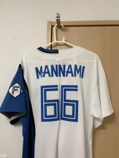 【貴重】北海道日本ハムファイターズ　万波中正　プロコレユニフォーム［直筆サイン］ 日本ハムファイターズChusei Mannami Uniform、ファイターズUniform