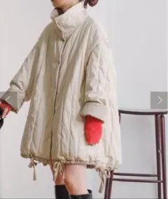 【カスタネ】即購入可！値下げ可！キルティングリバーシブルコート/サイズ0