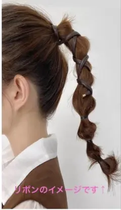 LOWRYS FARM ヘアーアクセサリーベージュ 編み込みのサムネイル