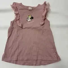 プティマイン ミニーマウスデザインTシャツ フリル袖 Tシャツ