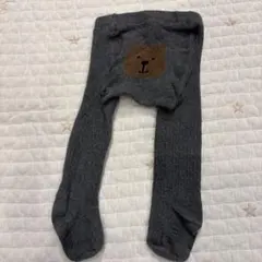 babygapくまさんケーブルニットタイツ　グレー 12-24M