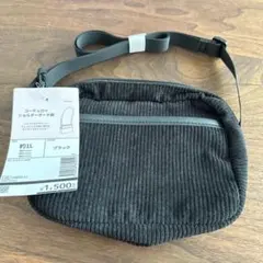 新品　ワークマン　ショルダーポーチ　ブラック　コーデュロイ