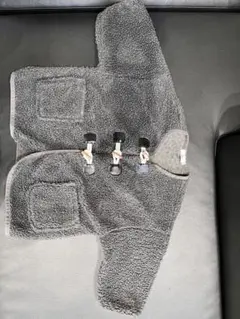 グレー ボア フード付きジャケット