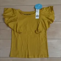 GLOBAL WORK ショルダーフリルTシャツ イエロー 110のサムネイル