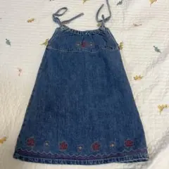 OshKosh B'gosh デニム刺繍サロペットワンピース　95cm