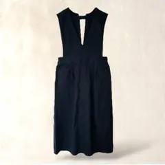 【tsukuru&Lin.】ジャンスカ　S　グレー系　ウエストゴム　綿　コットン