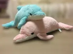 아쿠아 마린 돌고래 봉제 인형 2체 세트