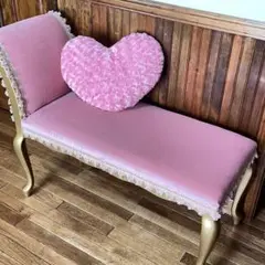 ロココ様式カウチソファ／猫脚スツール☆張替済 フランス製最高級トリミングブレード