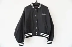 黒いボンバージャケット（リブ付き）