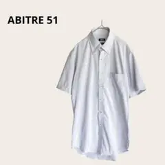 アビトレ51 シャツ 半袖 Mサイズ ボタンダウン ビジネス オフィス