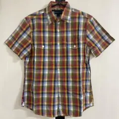[最終値下げ]_BANANA REPUBLIC 半袖チェックシャツ S
