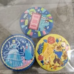 Disney刺繍缶バッチ　第二弾　美女と野獣、シンデレラ、モンスターズ・インク