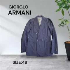 3385☆GIORGIO ARMANI ダブルジャケット ネイビー 48のサムネイル