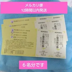 東武鉄道株主ご優待割引券 ゴルフ場 6枚
