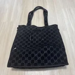 07 極美品 GUCCI トートバッグ ハンドバッグ 肩掛け バケツ型 GG柄 