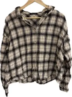 チェック 長袖シャツ L